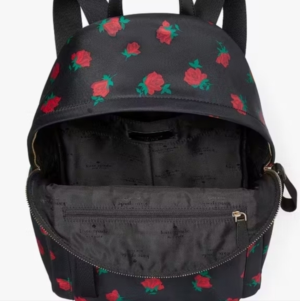Kate Spade Chelsea Rose Toss Print Medium Backpack - Picture 5 of 8